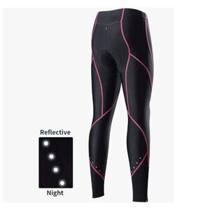 XGC Women's Long Cycling Pants Legging w/ 4D Sponge Padded, XL
